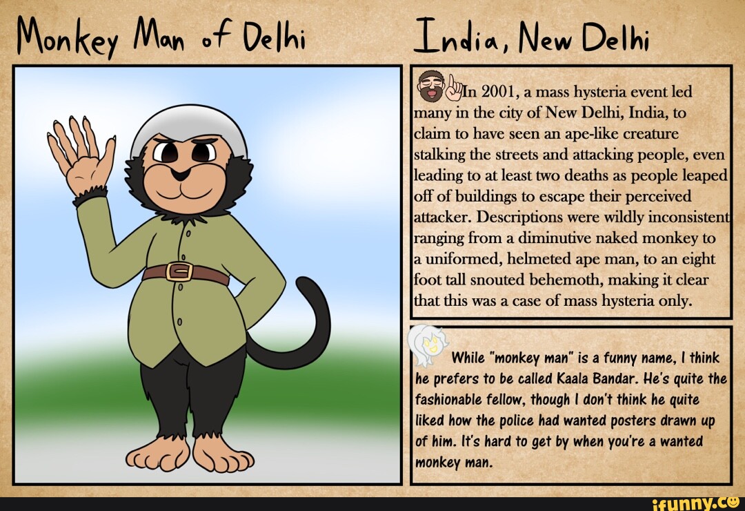 Monkeymanofdelhi memes. Best Collection of funny Monkeymanofdelhi