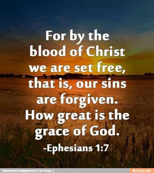 For by the blood of Christ we are set free, that is, our sins are ...