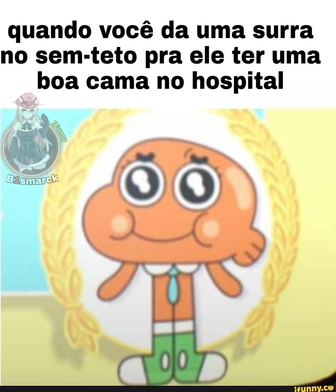 quando você da uma surra no sem-teto pra ele ter uma boa cama no hospital