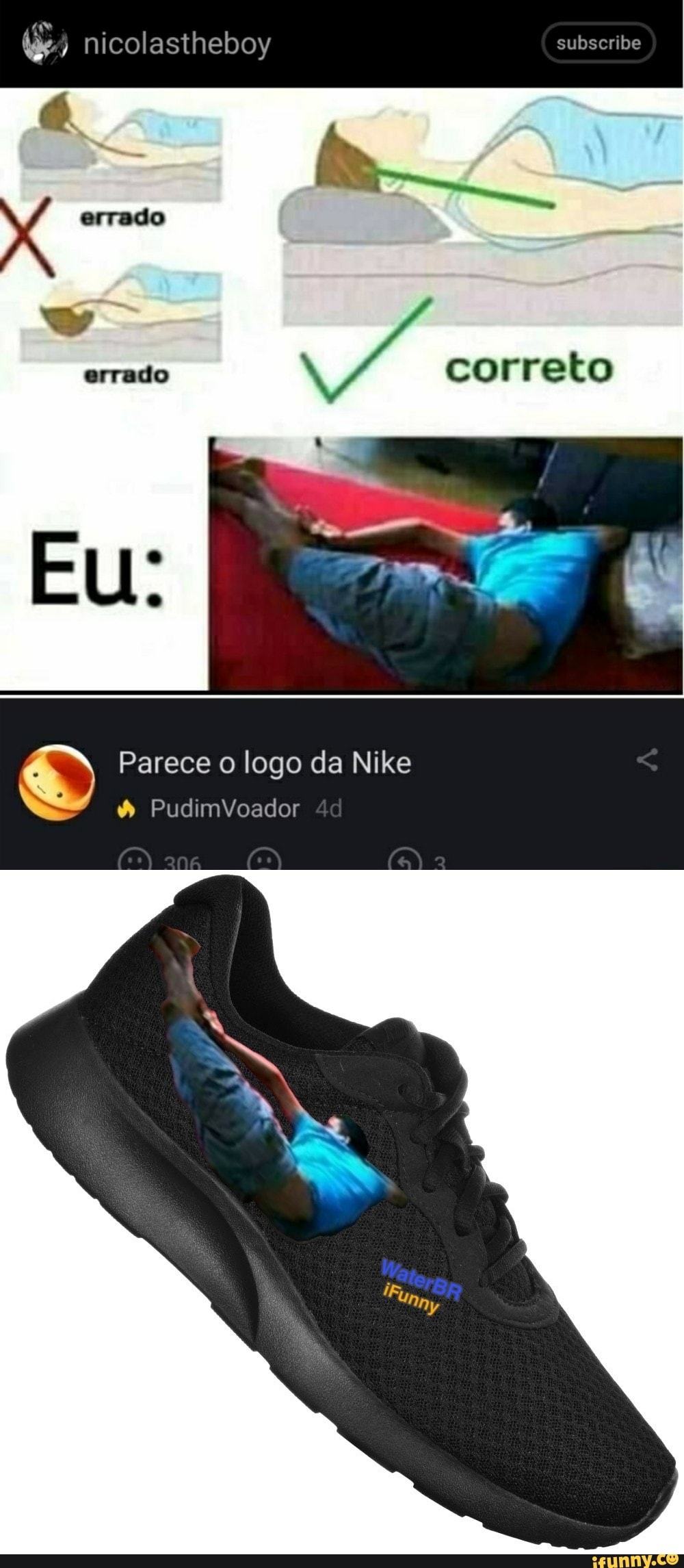 nicolastheboy subscribe
Parece o logo da Nike
PudimVoador 40