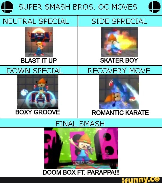 SUPER SMASH B Ros.ocmoves NEUTRAL SPECIAL SIDE SPRECIAL BLAST IT UP ...