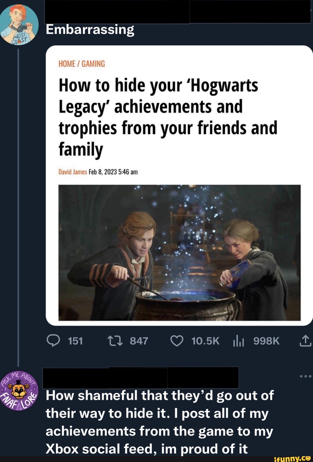 How To Hide Your 'Hogwarts Legacy' Achievements and Trophies From