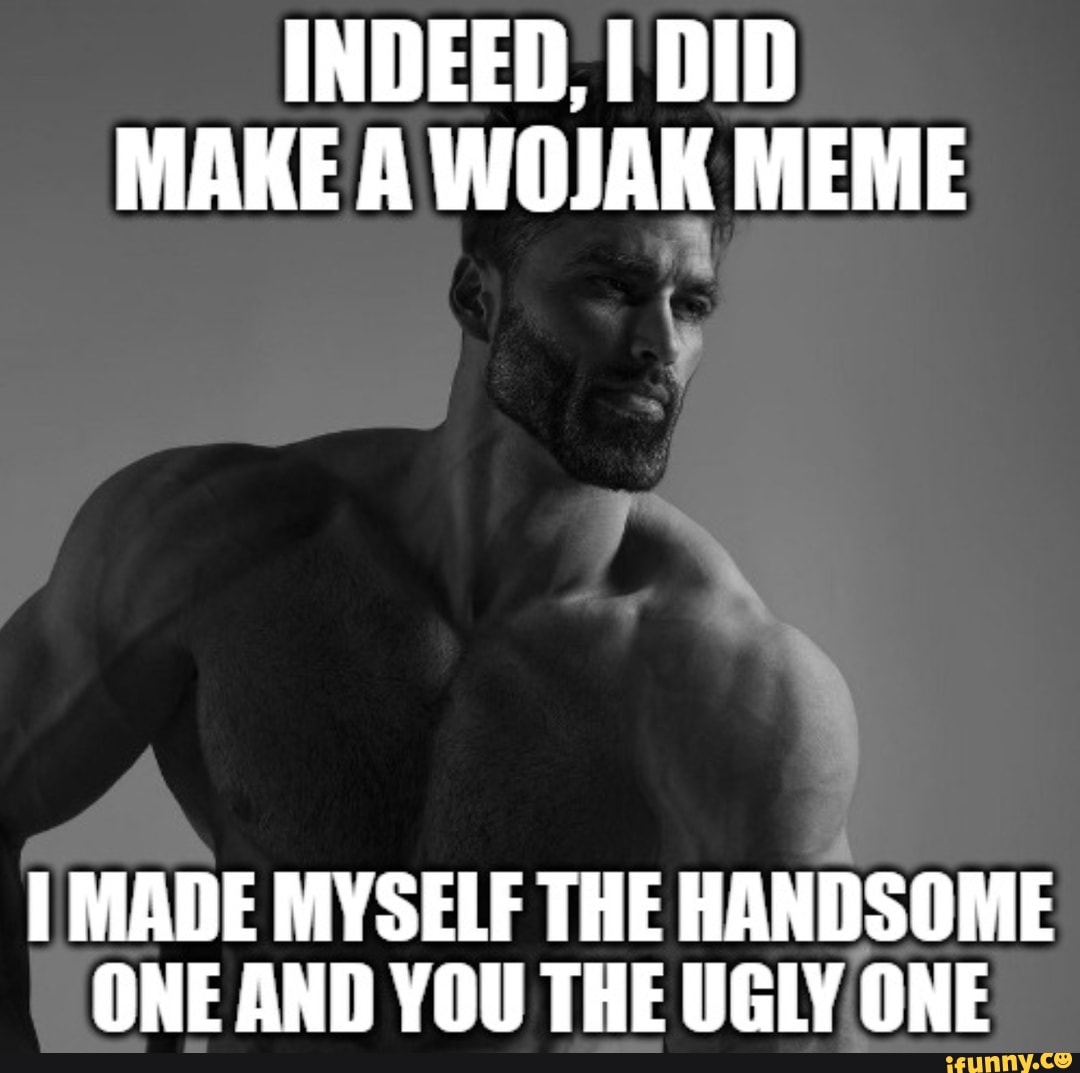 INDEED, DID MAKE A WOJAK MEME MADE MYSELF THE HANDSOME ONE AND YOU THE ...
