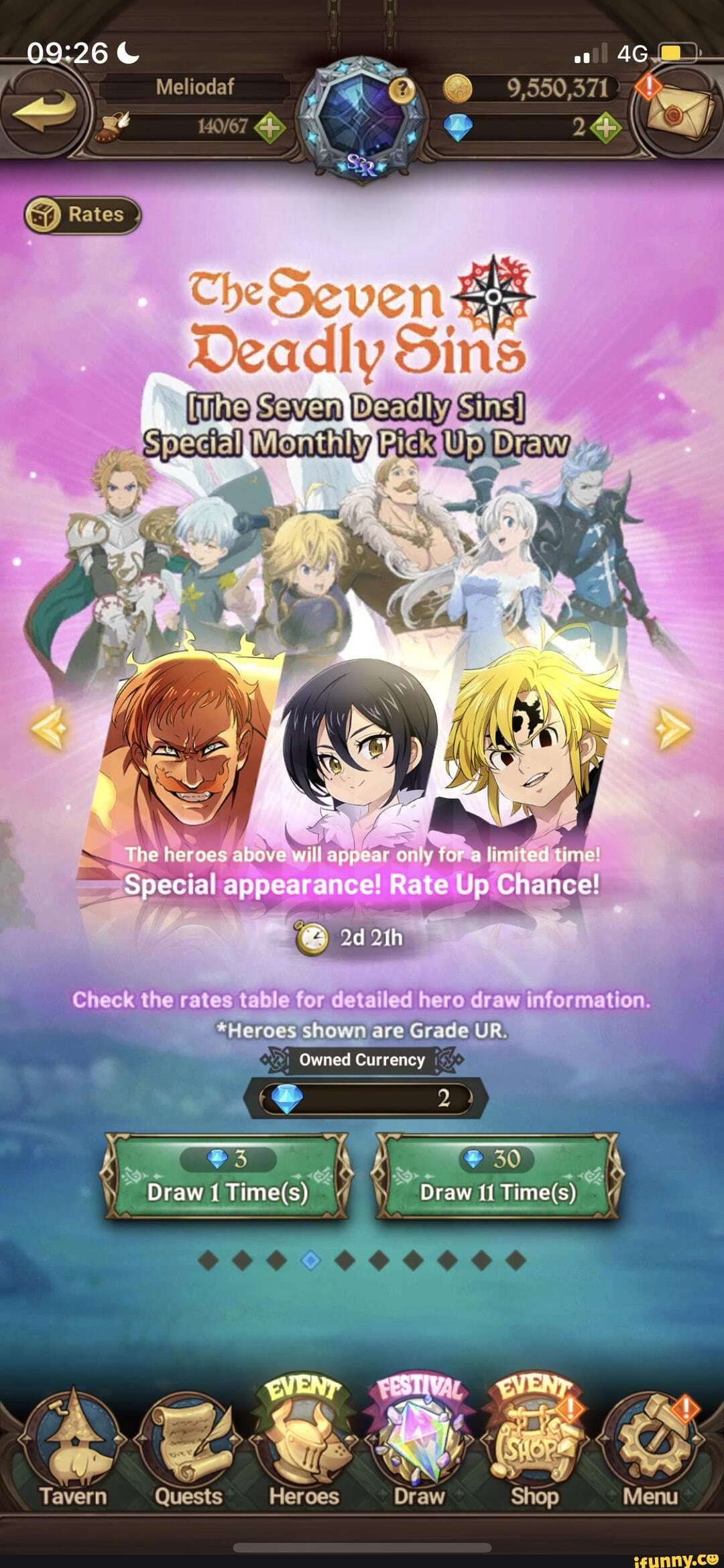 AG Meliodaf Rates Che Seven Deadly Sin Seven Deadly Sins Draw The ...