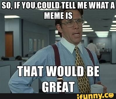 SO, IF YOU COULD- TELL ME WHAT A MEMES THAT WOULD BE GREAT - iFunny