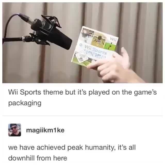 Wii Sports Theme But It S Played On The Game S Packaging