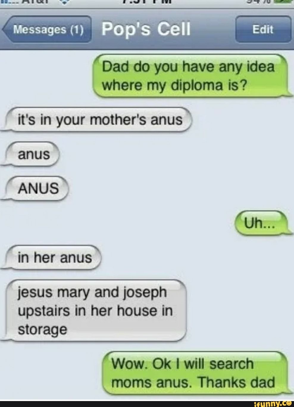 Moms anus