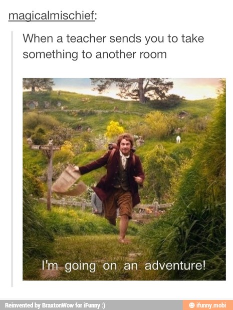agicalmischief:
When a teacher sends you to take
something to another room