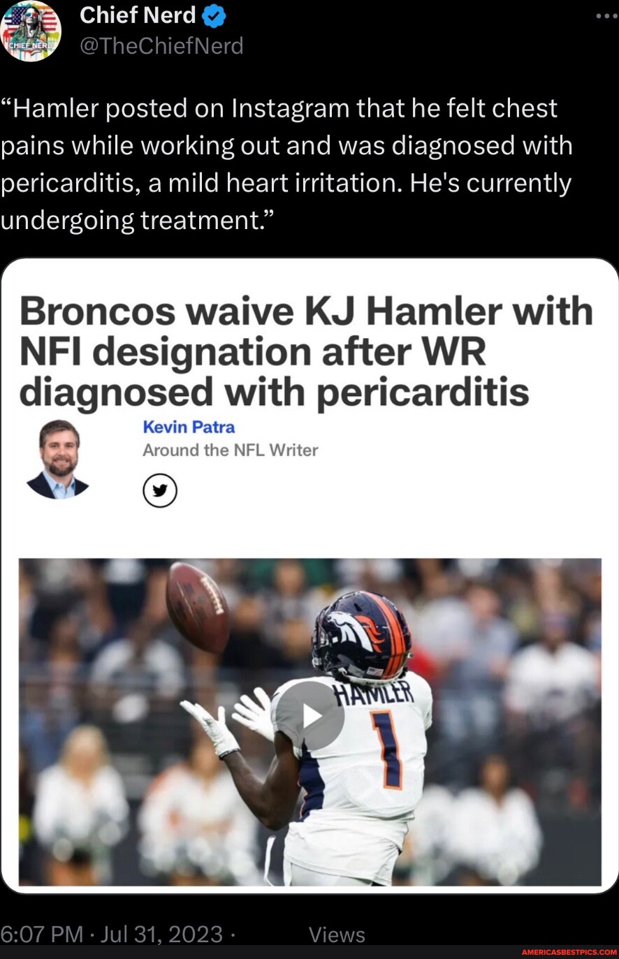 Broncos waive KJ Hamler with NFI designation after WR diagnosed