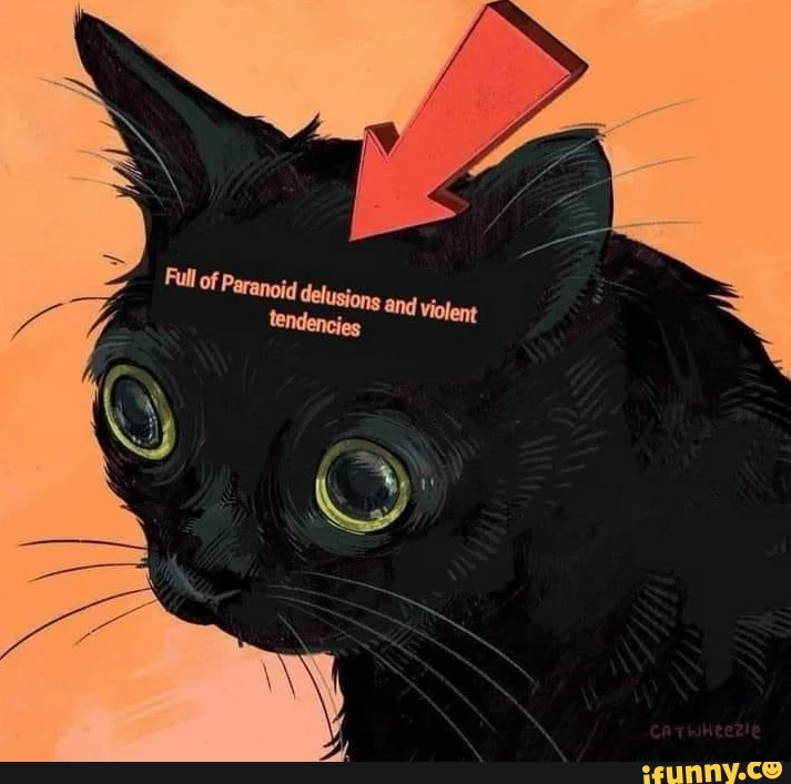 Full of Paranoig delusions and tendencies and Violent