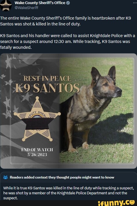The entire Wake County Sheriff's Office family is heartbroken after ...
