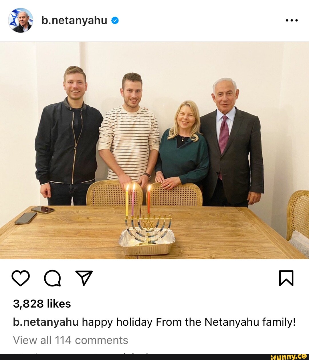 B.netanyahu 3,828 Likes B.netanyahu Happy Holiday From The Netanyahu ...