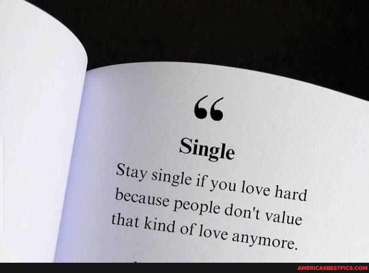 66
Single
Stay Single
ard
Ople don't Value
OF love
CCUS pe
that king more.