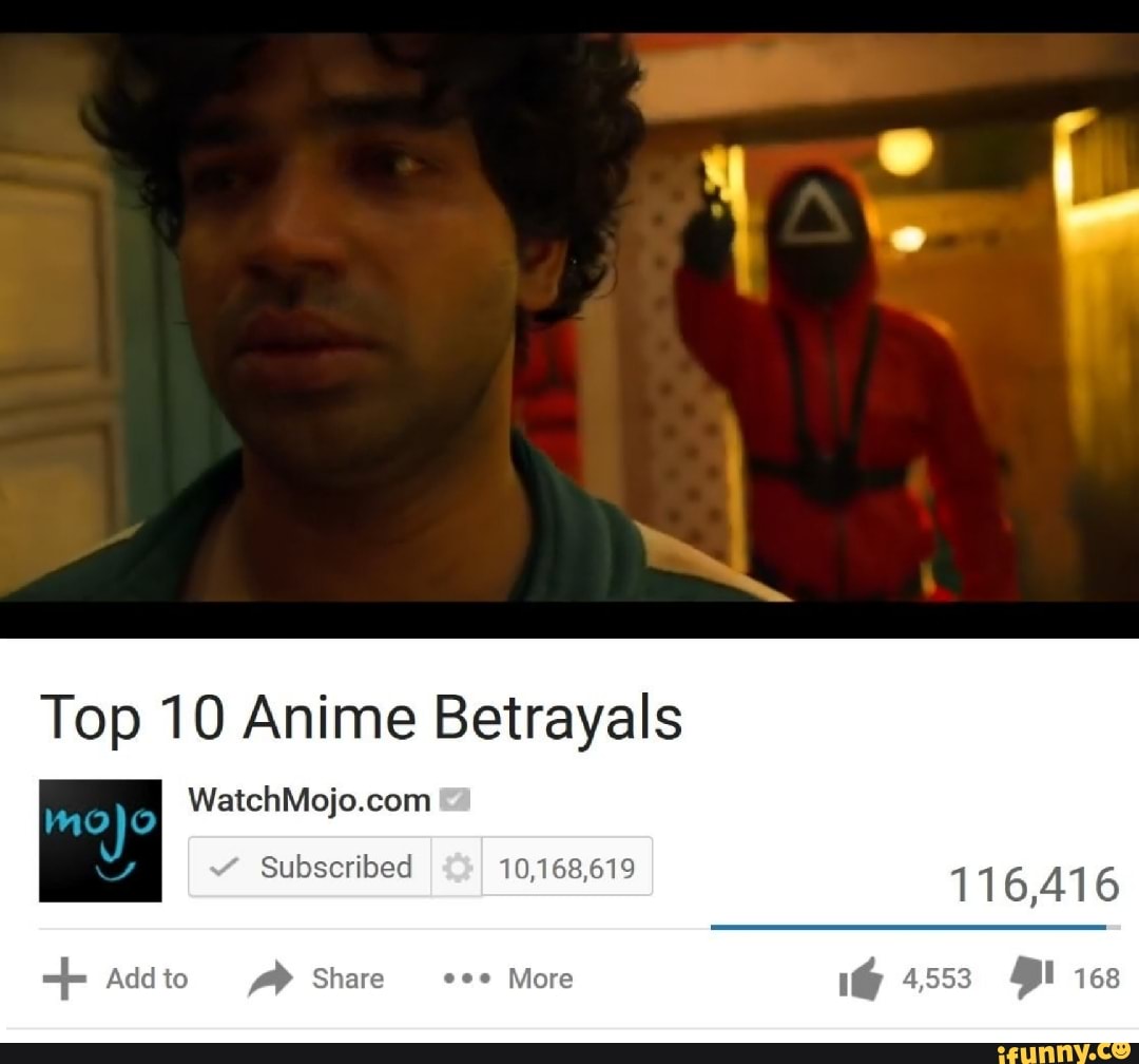 Top 10 Anime Betrayals Subscribed 10,168,619 116,416 Add To Share Eee ...