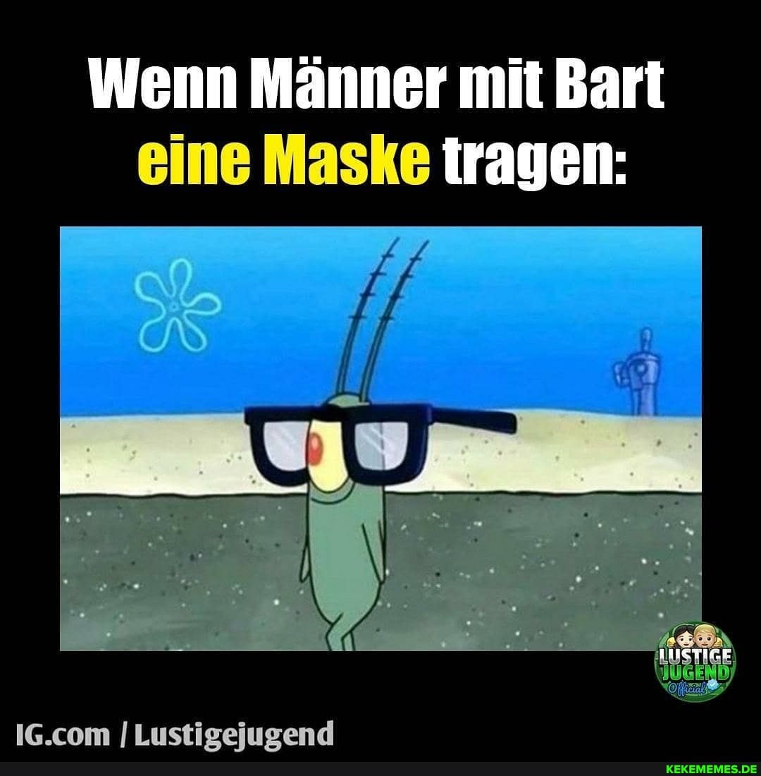 Wenn Männer mit Bart eine Maske tragen: