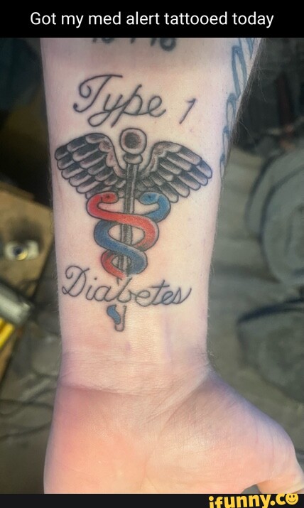 Got my med alert tattooed today 
