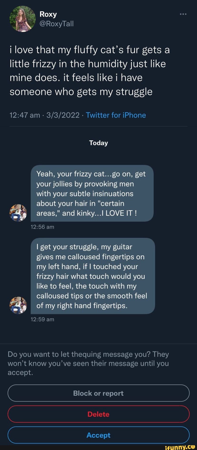 Roxy RoxyTall love that my fluffy cat's fur gets a little frizzy in