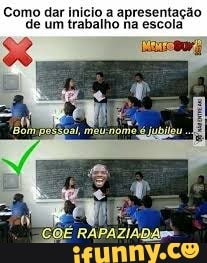 Como dar inicio a apresentação
de um trabalho na escola