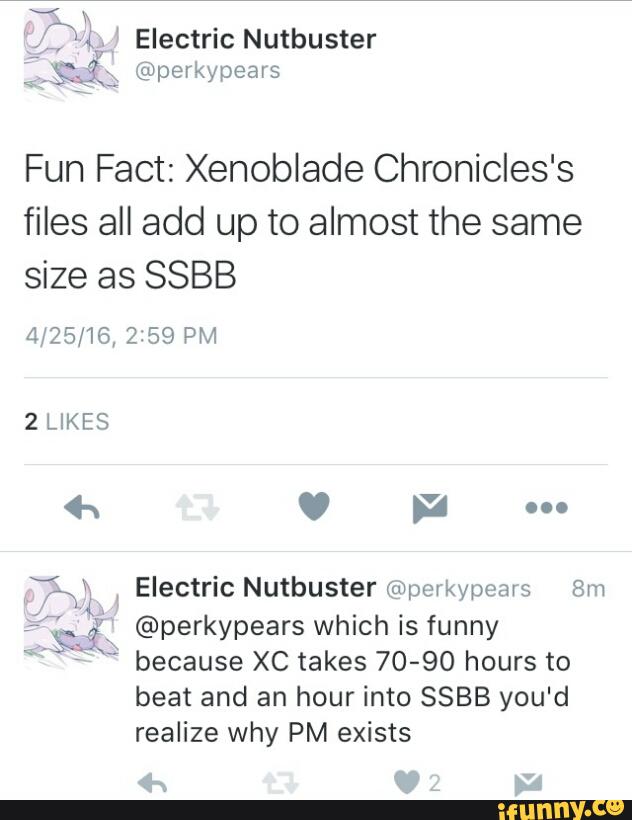 Fun Fact Xenoblade Chronicles S Files All Add Up To Almost The Same Size As 2