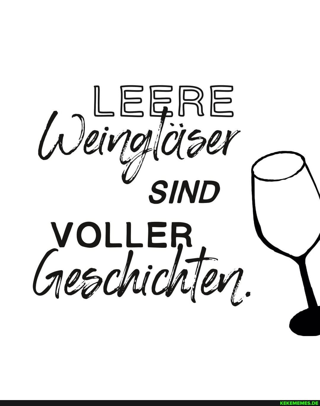 LEERE SIND VOLLER
Geschichlen.