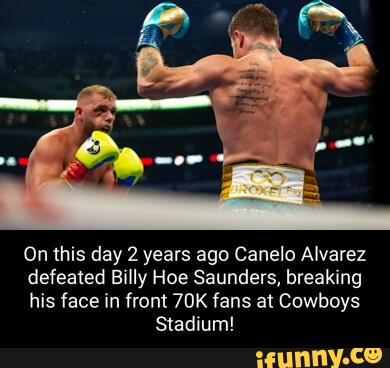 On this day 2 years ago Canelo Alvarez defeated Billy Hoe Saunders