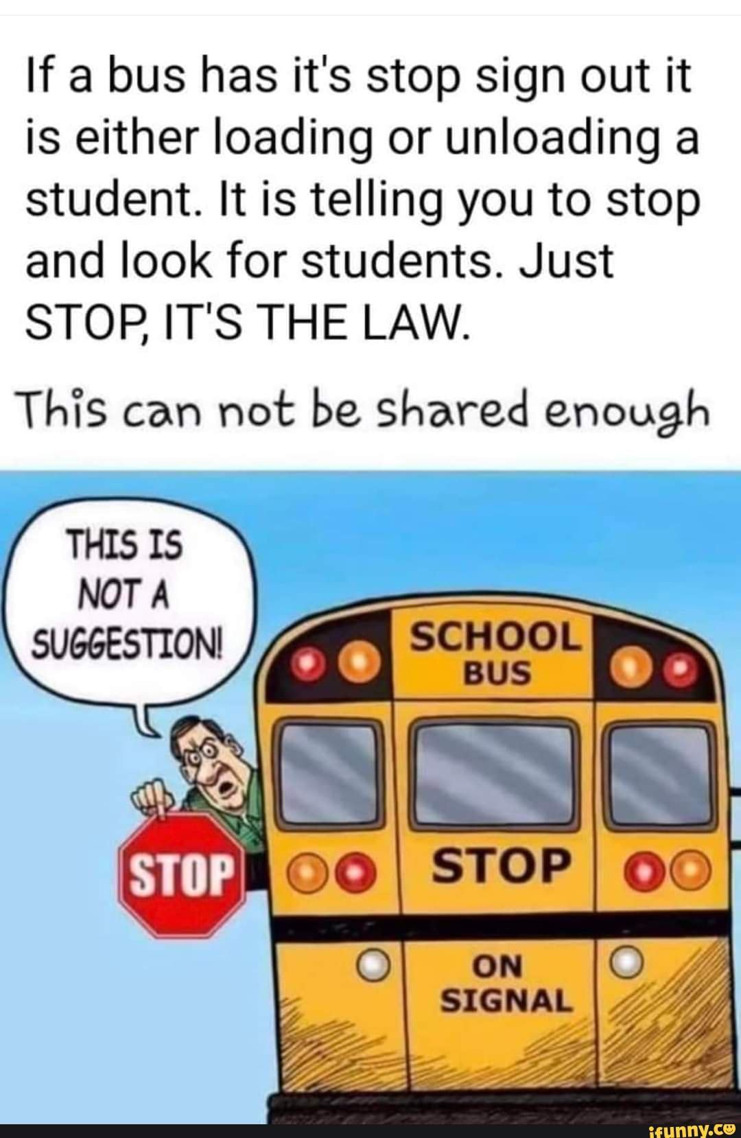 If a bus has it's stop sign out it is either loading or unloading a