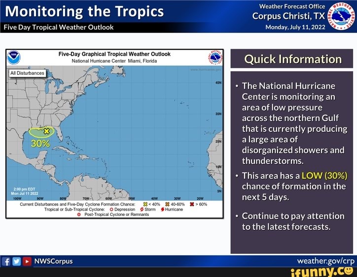 Monitoring the Tropics Five Day Tropical Weather Outlook FiveDay