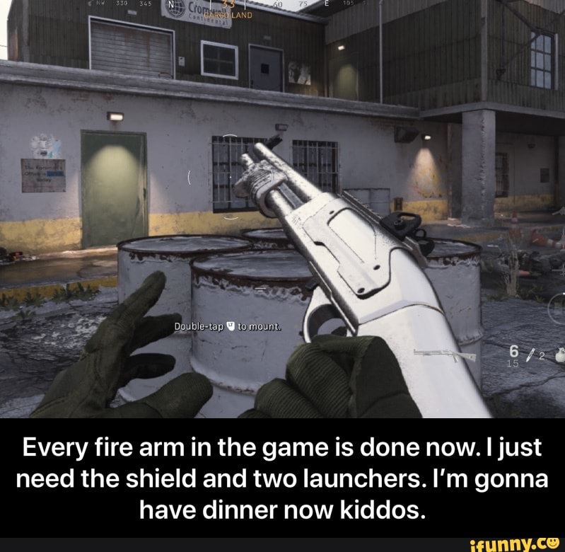 Every fire arm in the game is done now.
I
just
need the shield and two launchers. I'm gonna
have dinner now kiddos. - Every fire arm in the game is done now. I just need the shield and two launchers. I’m gonna have dinner now kiddos.