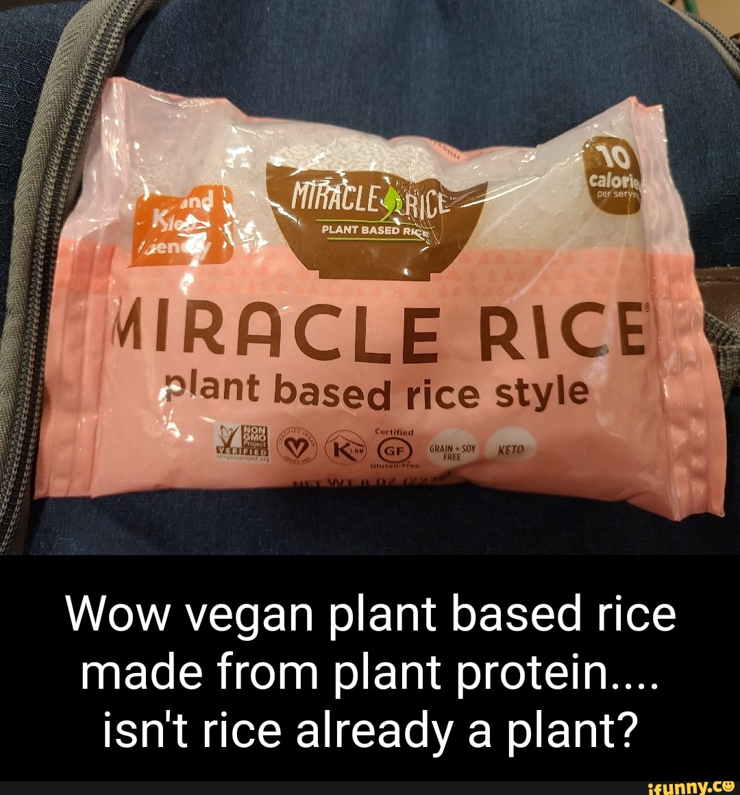Rice Rice Plant Based MIRACLE RICE plant based rice style Wow vegan plant based rice made ...