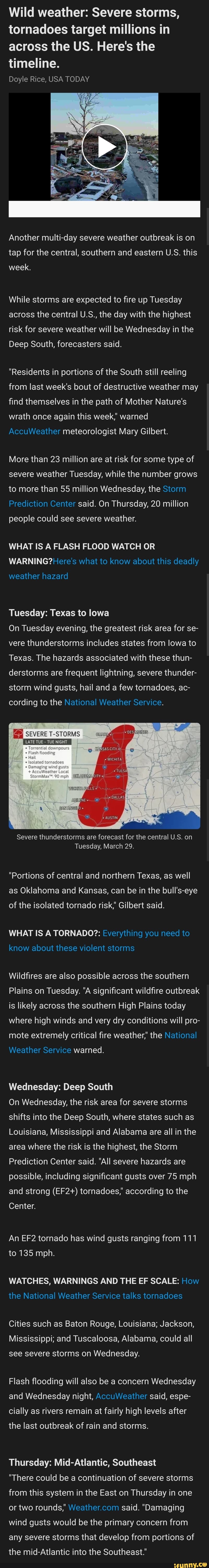 Wild Weather: Severe Storms, Tornadoes Target Millions In Across The US ...