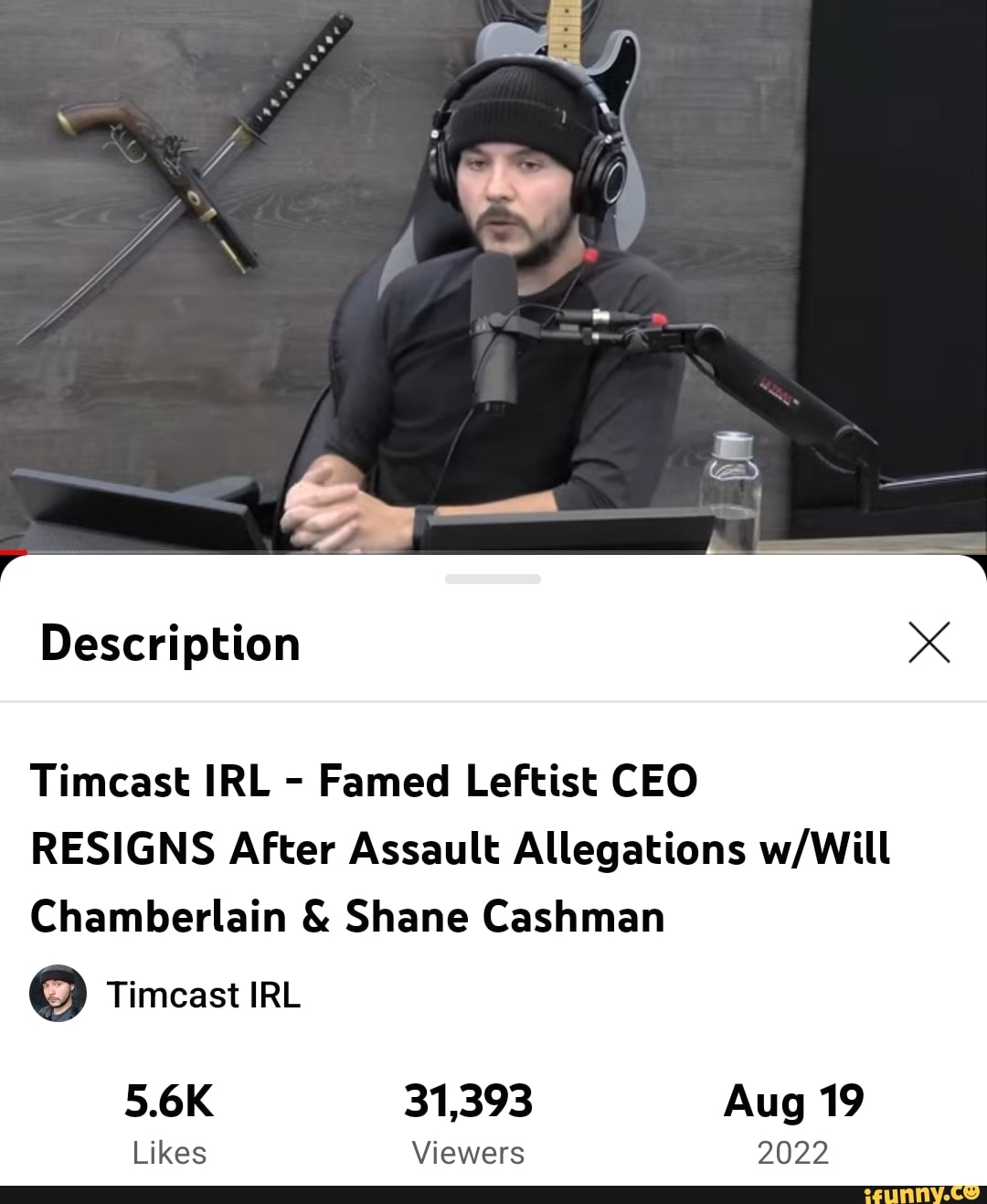 Description Timcast Irl Famed Leftist Ceo Resigns After Assault Allegations W Chamberlain