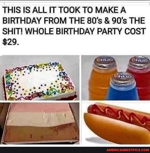 THIS IS ALL IT TOOK TO MAKE A BIRTHDAY FROM THE 80's & 90's THE SHIT! WHOLE BIRTHDAY PARTY COST
$29.