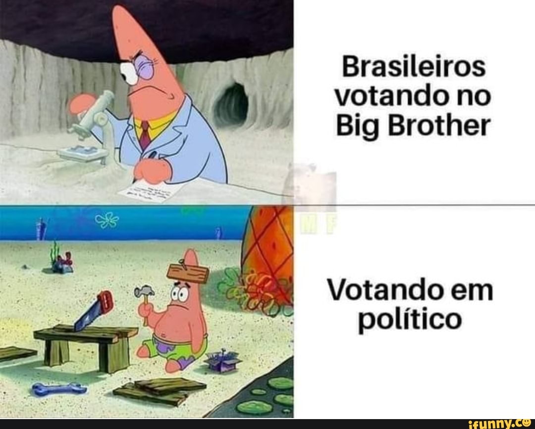 Brasileiros votando no
Big Brother
Votando em político