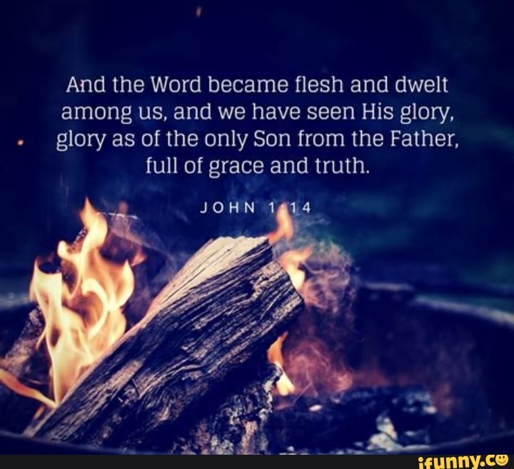 And The Word Became Flesh And Dwelt Among Us, And We Have Seen His 