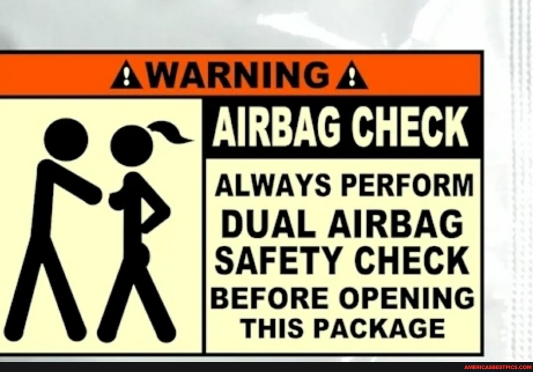 AWARNING A AIRBAG CHECK
ALWAYS PERFORM DUAL AIRBAG SAFETY CHECK BEFORE OPENING THIS PACKAGE