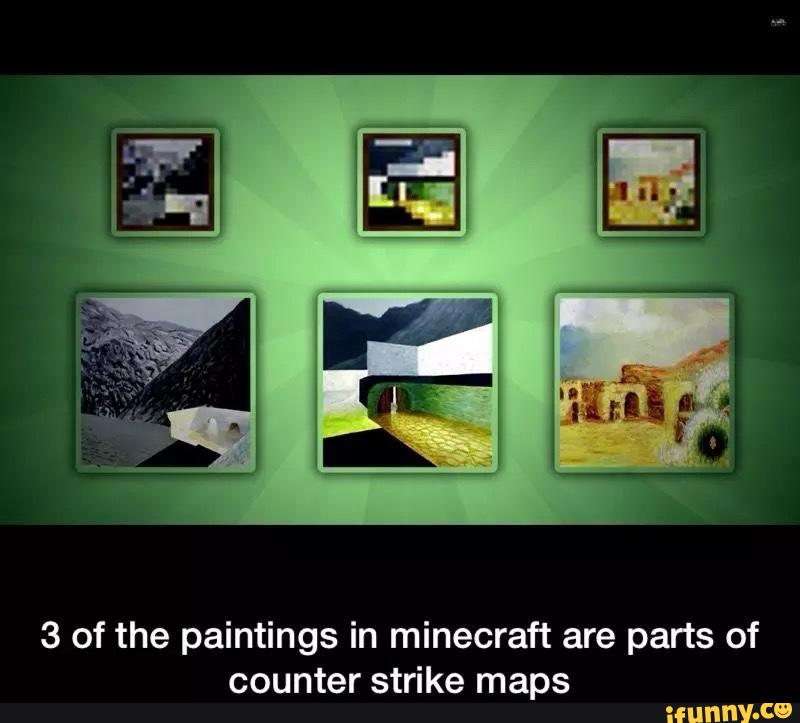 Minecraft Dust 2 Painting 3 Of The Paintings In Minecraft Are Parts Of Counter Strike Maps - )