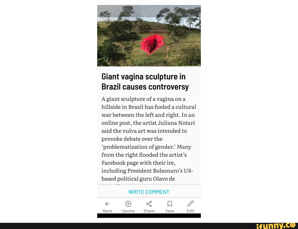 So that's what it's supposed to look like ) Giant vagina sculpture