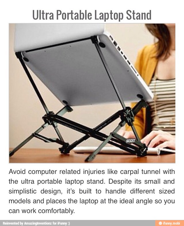 Ultra Portable Laptop Stand Avoid computer related injuries like carpal