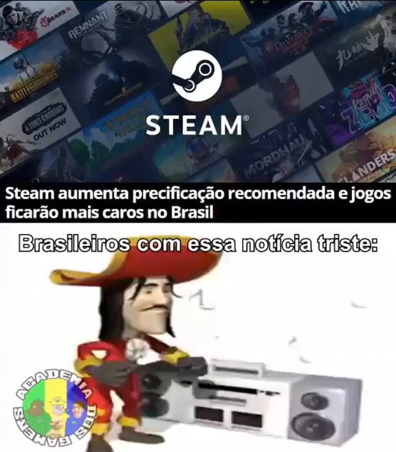 Steam aumenta precificação recomendada e jogos ficarão mais caros no Brasil