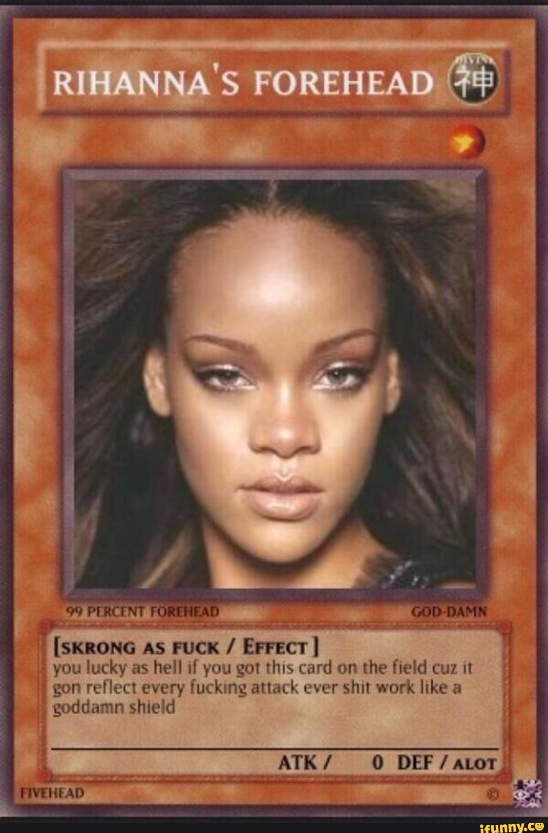 Rihanna forehead meme