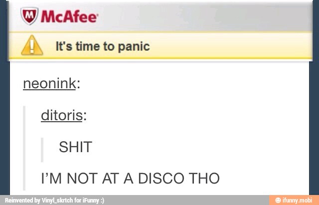 LU It's time to panic
neonink:
ditoris:
PM NOT AT A DISCO THO