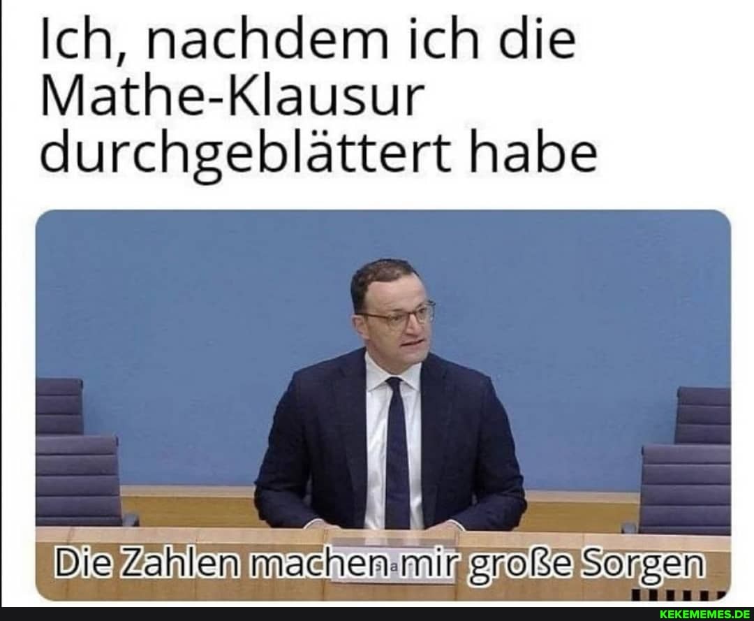 Ich, nachdem ich die
Mathe-Klausur durchgeblättert habe