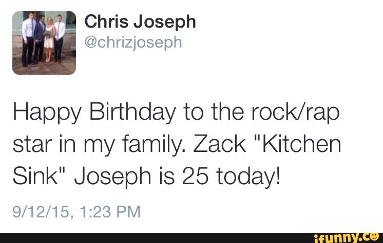 zack joseph rap kitchen sink