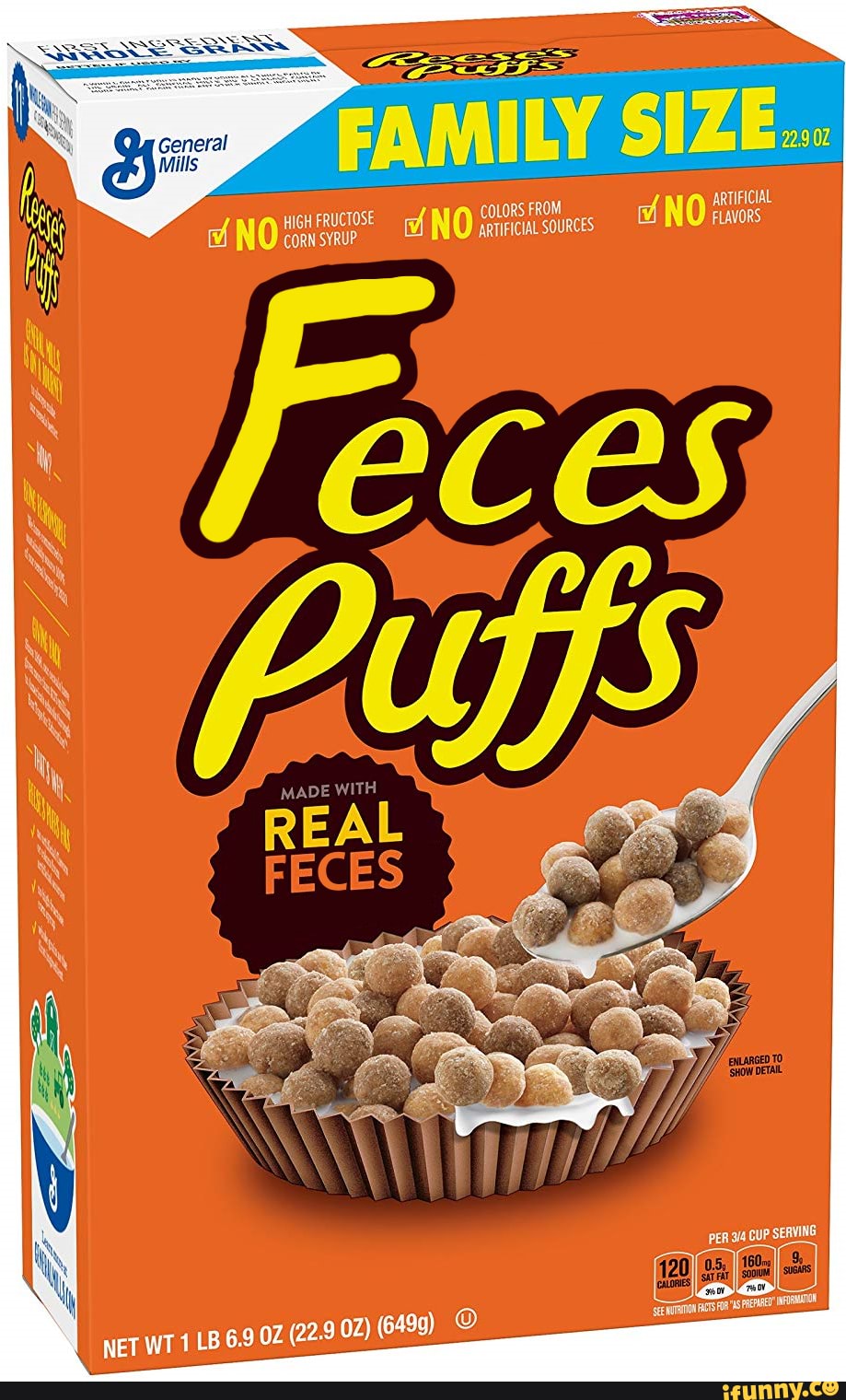 FAMILY SIZE: General Mills HIGH ERUCTOSE NO COLORS FROM NO ARTIFICIAL CORN SYRUP...