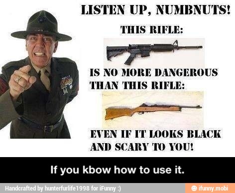 TEN UP, NUMBN
ppm
IS NO MORE DANGEROUS
THAN THIS RIFLE:
IF TT LOOKS BLACK
CARY TO YOU!
If you kbow how to use it. - If you kbow how to use it.