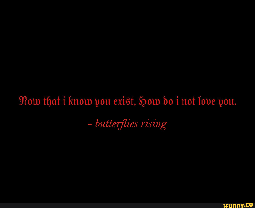 butterflies rising - now that i know you exist, how do i not