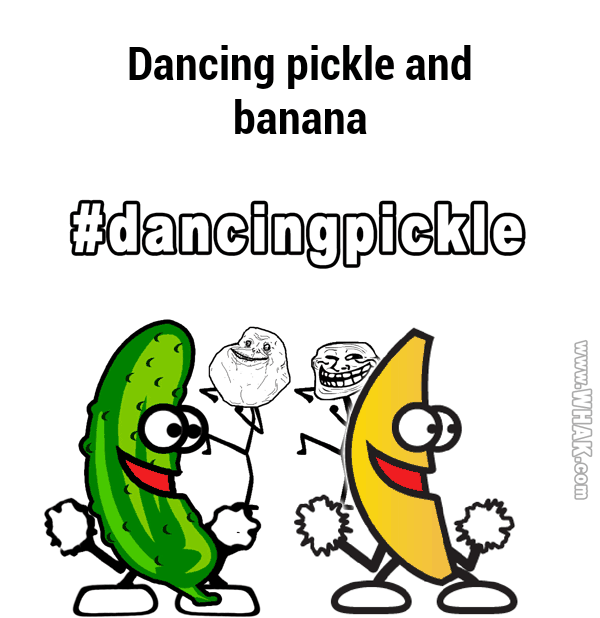 Dancing pickle and banana - iFunny :)