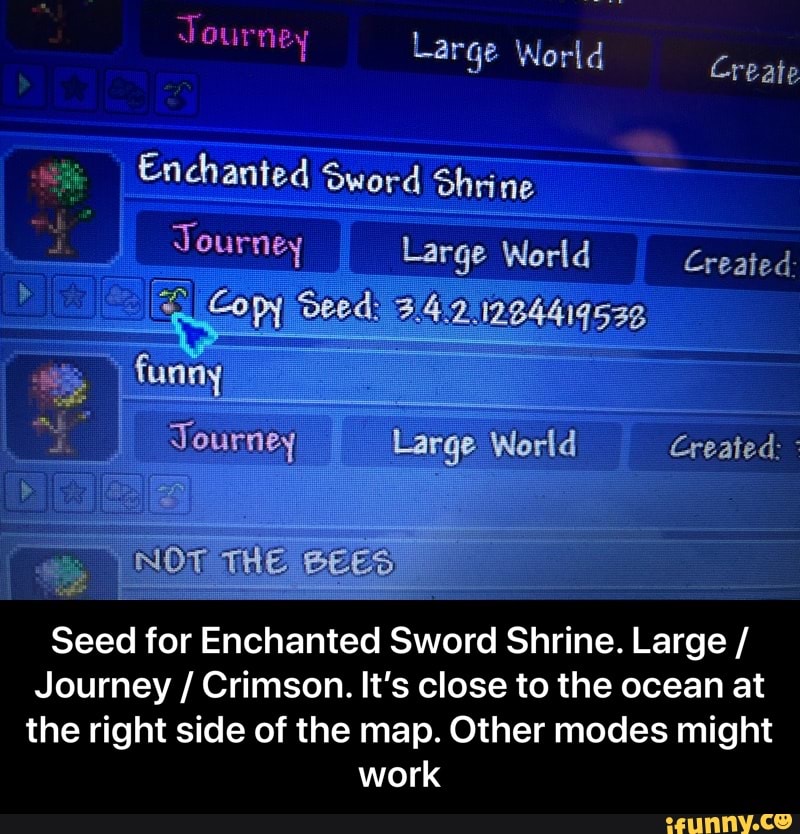 enchanted sword shrine seed for 1.4.0.5 seed: 1 small corruption