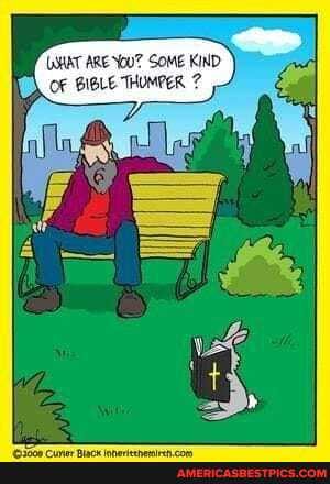 ARE YOU? SOME KIND oF BIBLE THuMrER ?