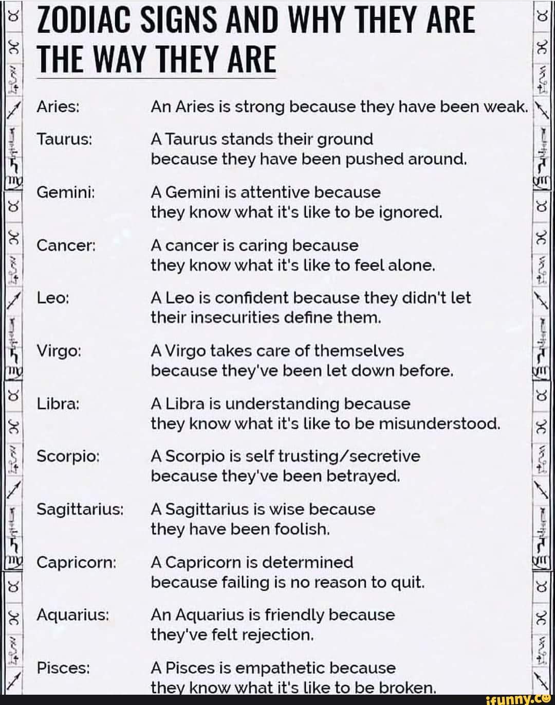 ZODIAC SIGNS AND WHY THEY ARE THE WAY THEY ARE Aries I Taurus